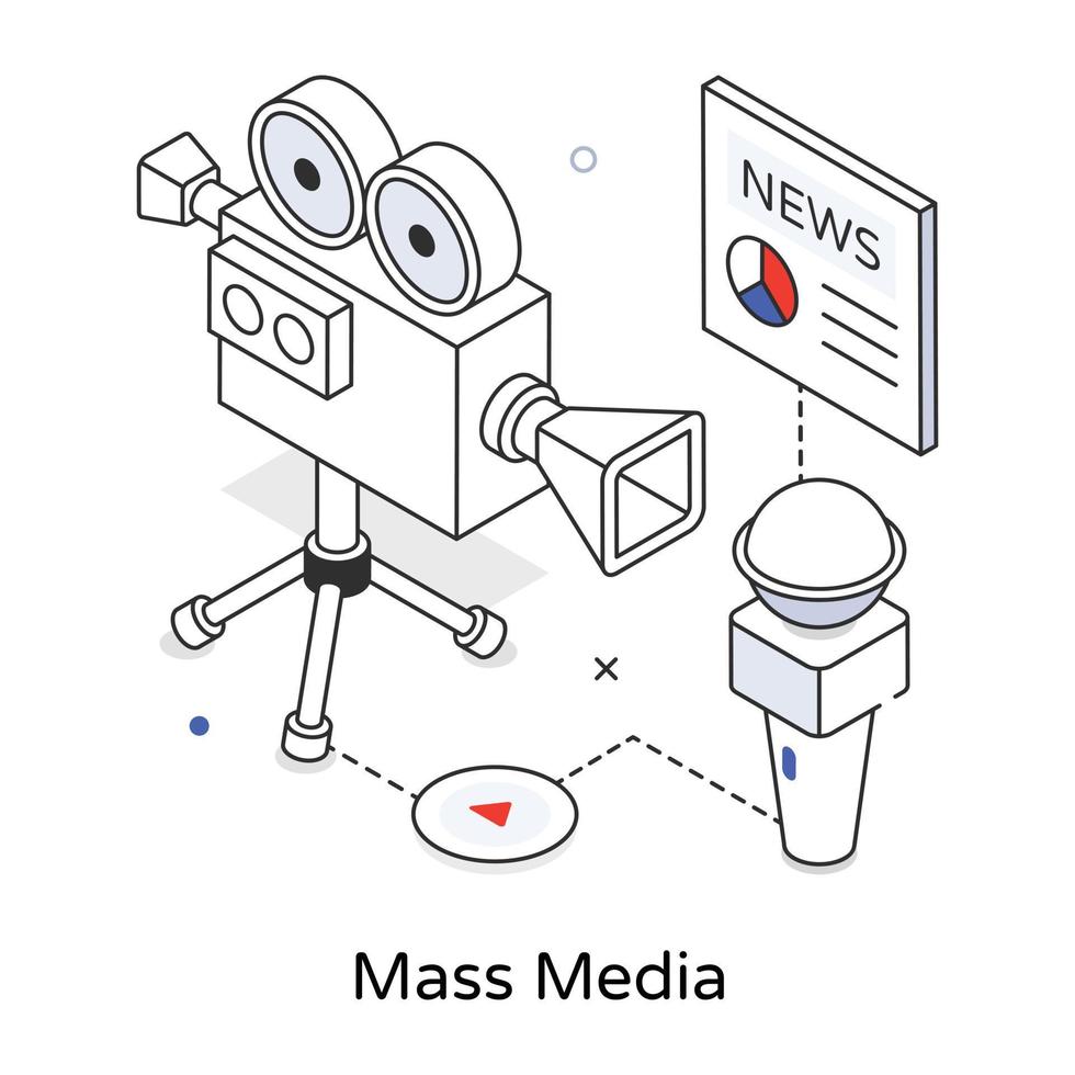 Trendy Mass Media vector