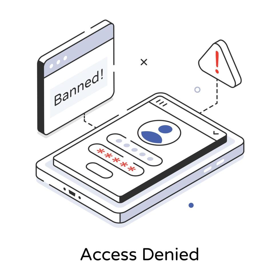 Trendy Access Denied vector