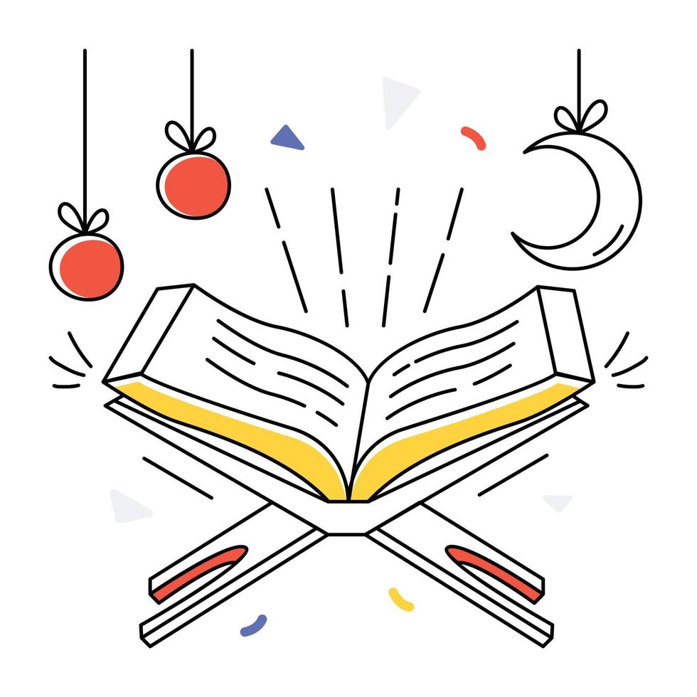 Trendy Holy Book vector