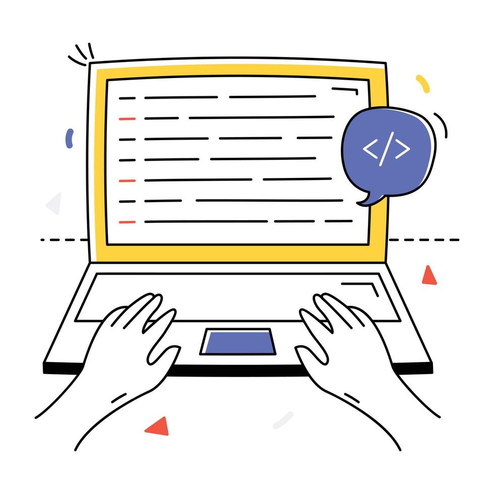 Trendy Software Coding vector