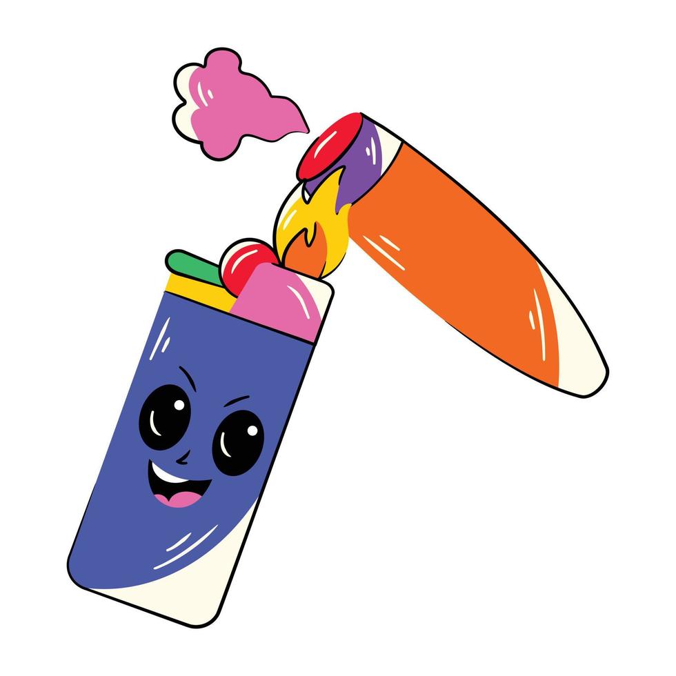 Trendy Smoking Lighter 19803021 Vector Art at Vecteezy