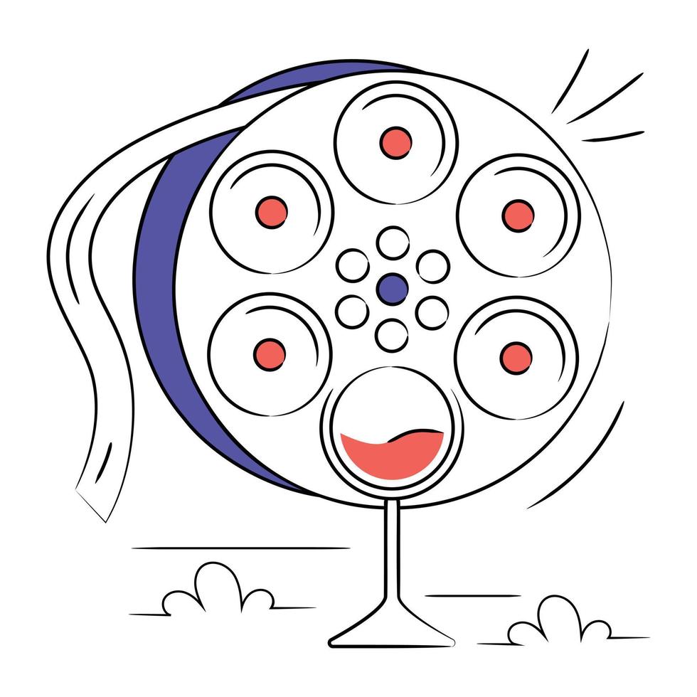 Trendy Movie Reel vector