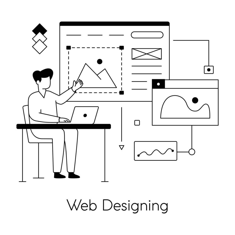 diseño web de moda vector