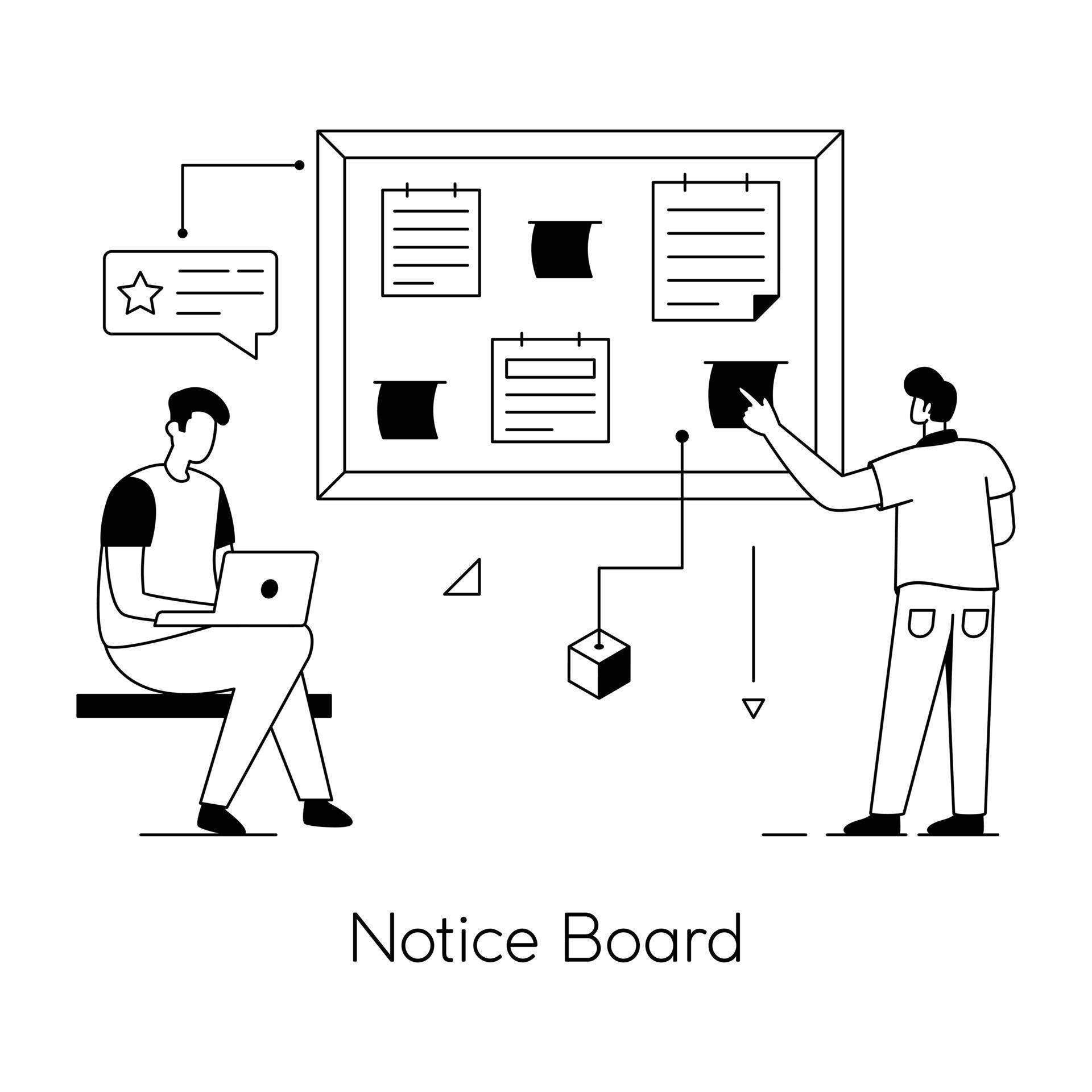 Trendy Notice Board 19803316 Vector Art at Vecteezy