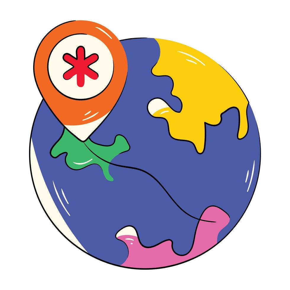 Trendy Global Healthcare vector