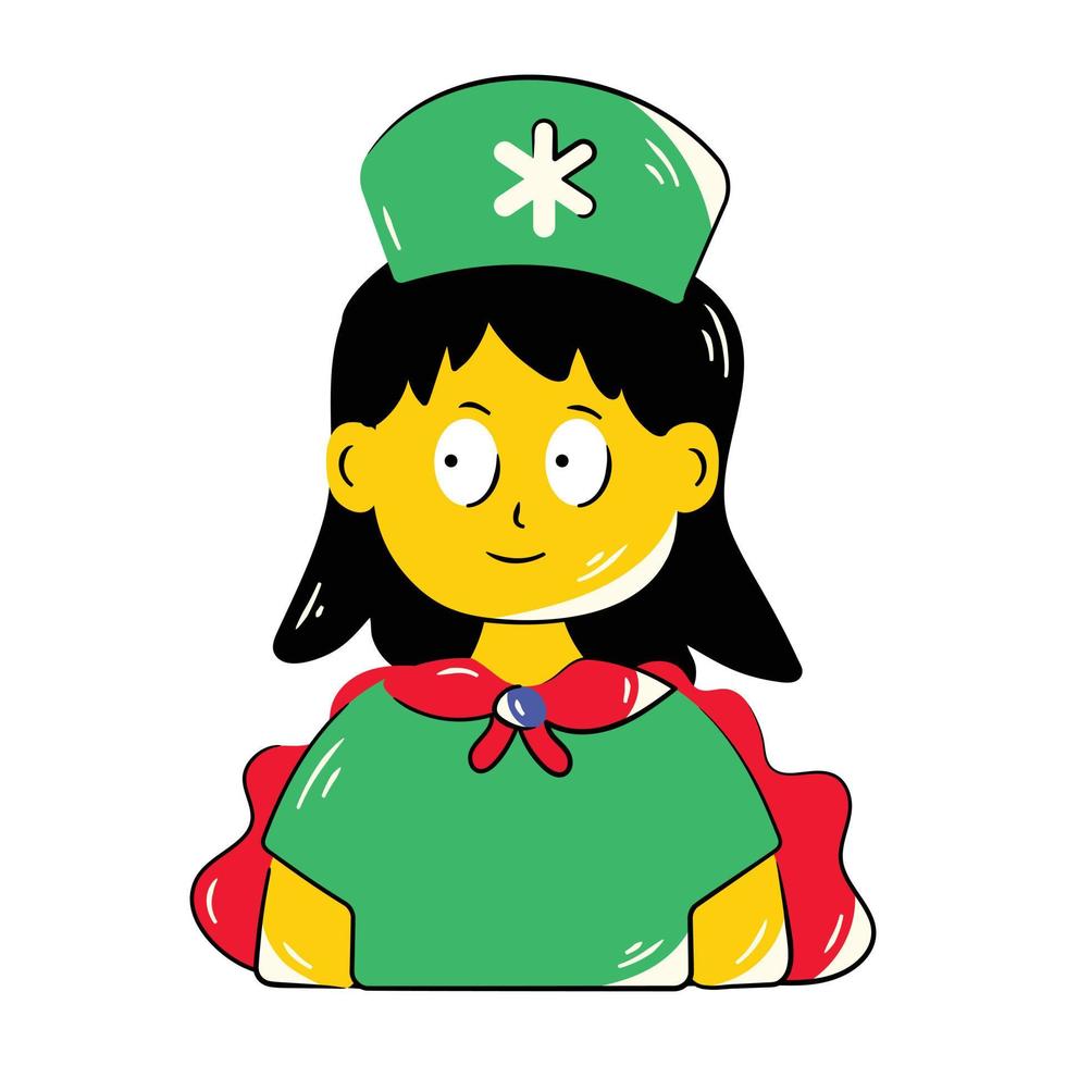 Trendy Nurse Hero vector