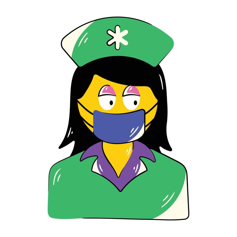 Trendy Medical Nurse vector