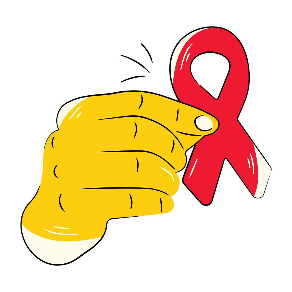 Trendy Aids Ribbon vector