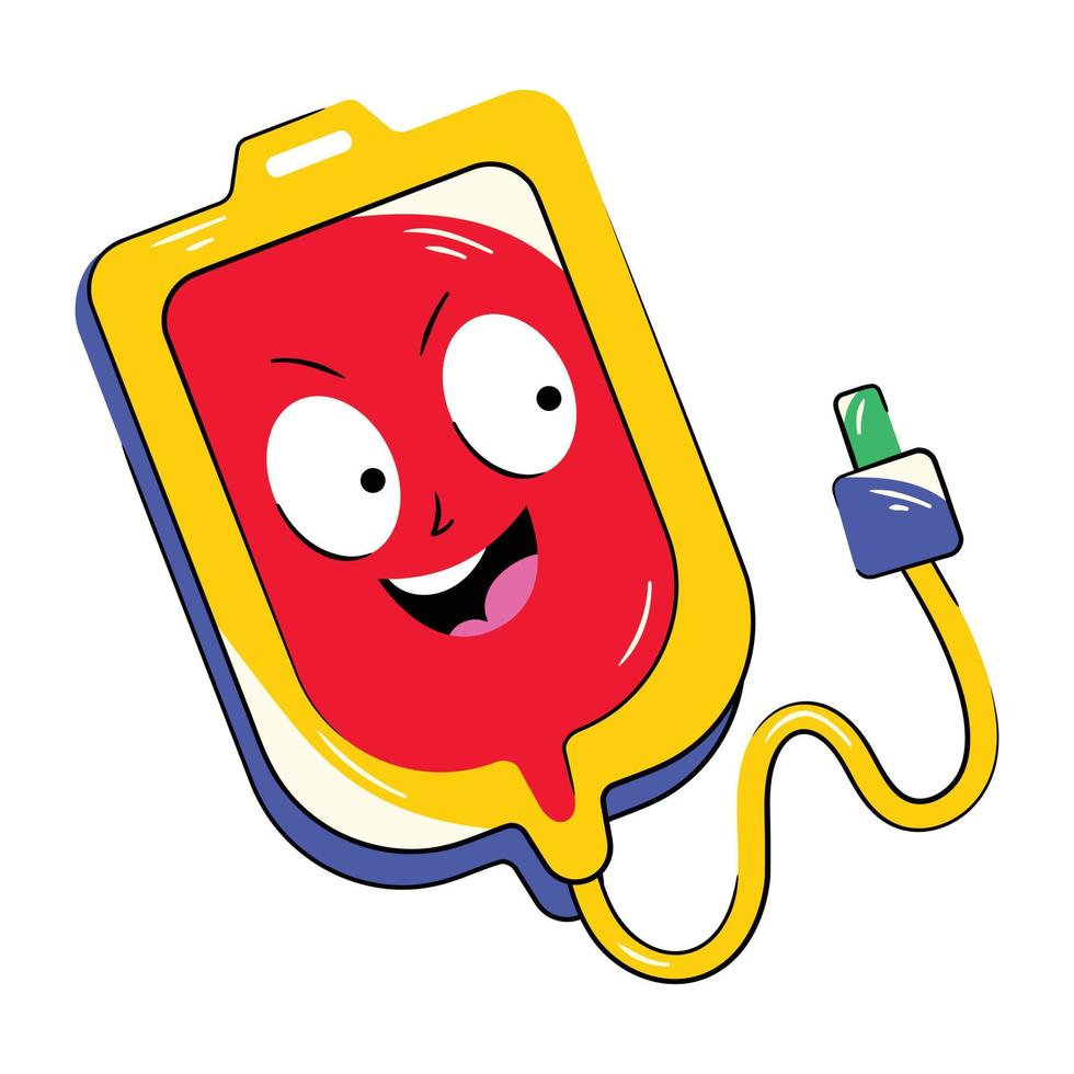 Trendy Blood Bag vector