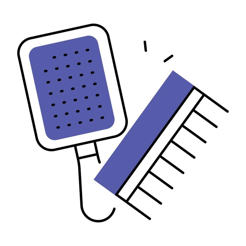 Trendy Comb Brush vector