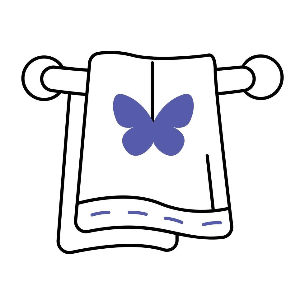Trendy Towel Rack vector