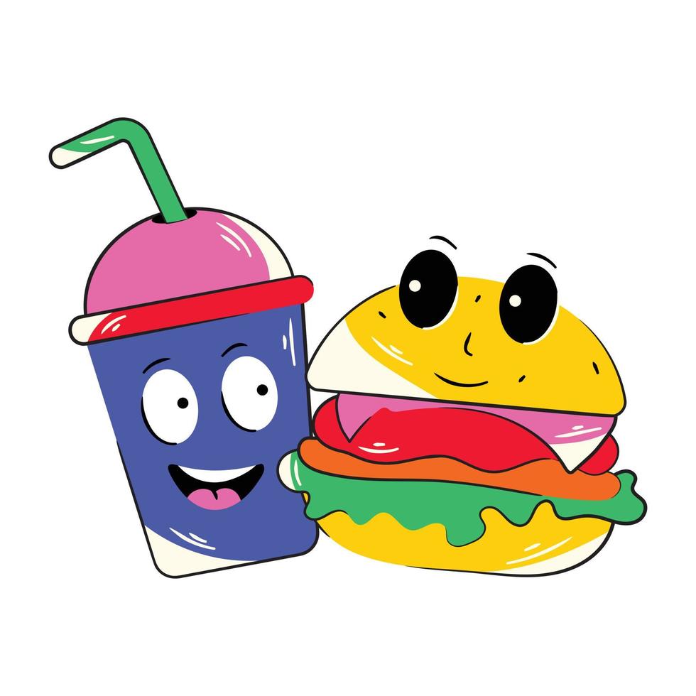 Trendy Junk Food vector