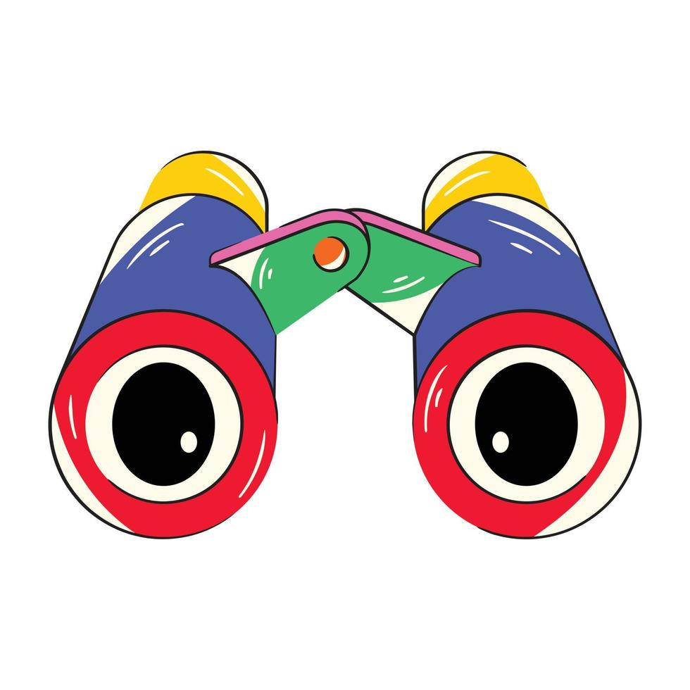 Trendy Binoculars Concepts vector