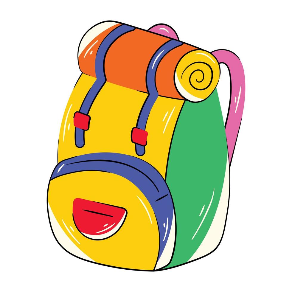 Trendy Travel Backpack vector