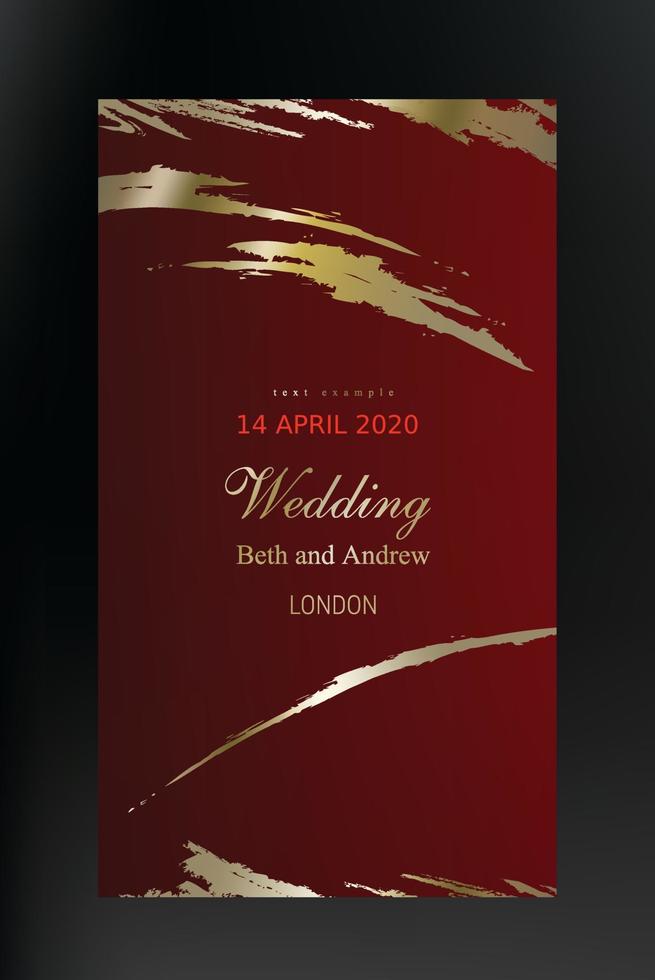Golden paint smear on dark background vector