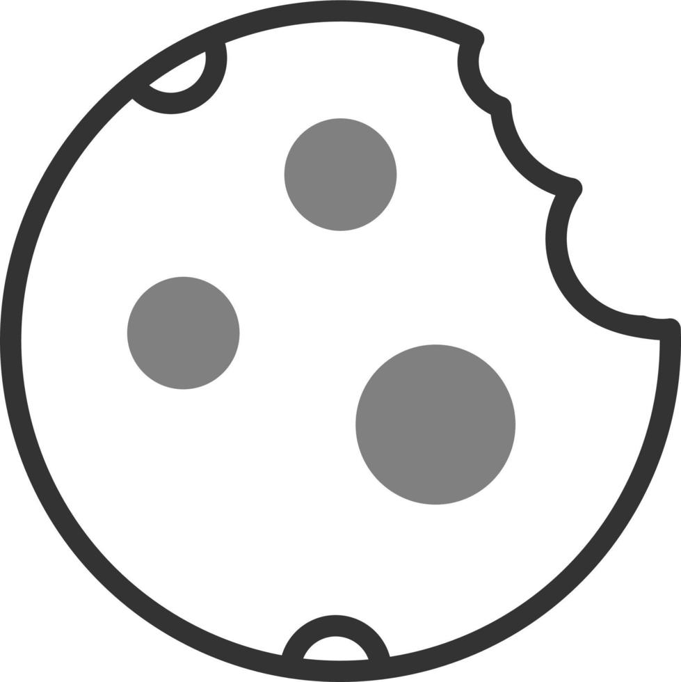 Cookie With Fine Chips Vector Icon