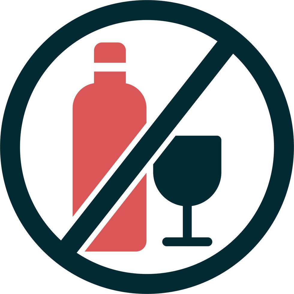 No Alcohol Vector Icon