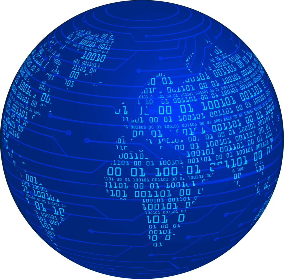 carte du monde de la technologie moderne globe crop-out png