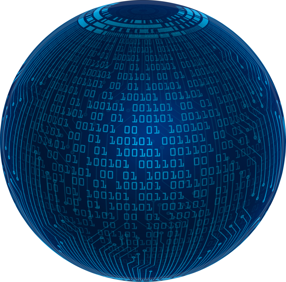 Modern Technology World Map Globe Crop-out png