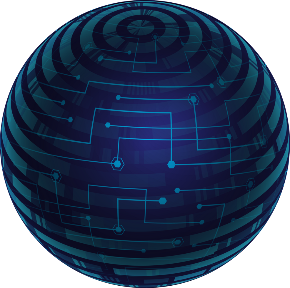 Modern Technology World Map Globe Cropout 19804529 PNG