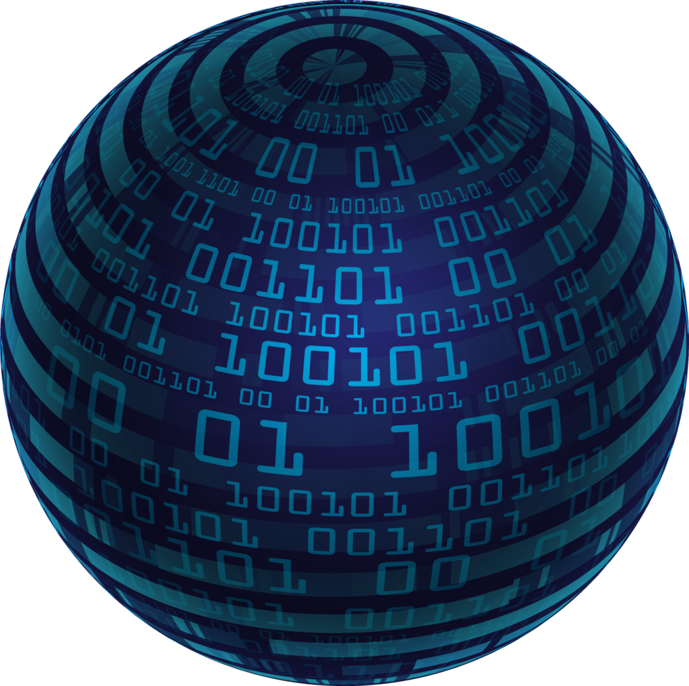 Modern Technology World Map Globe Crop-out png