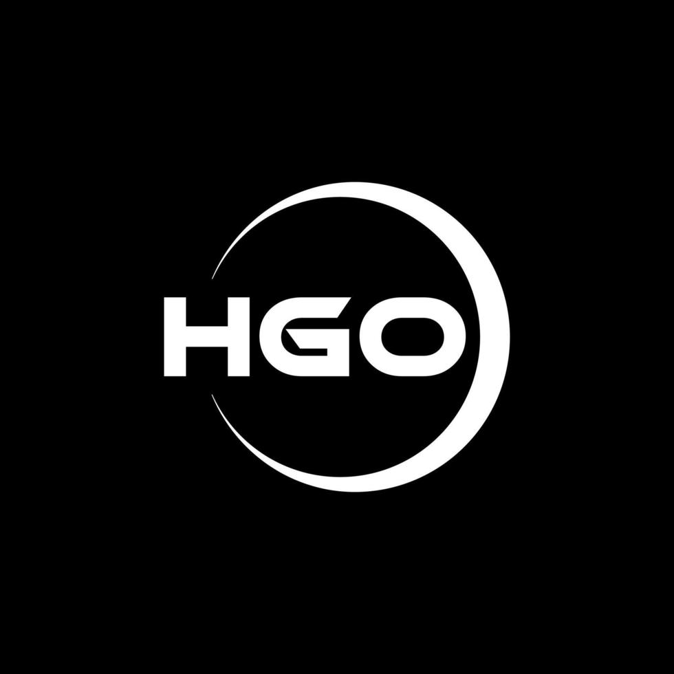 HGO letter logo design in illustration. Vector logo, calligraphy designs for logo, Poster, Invitation, etc.