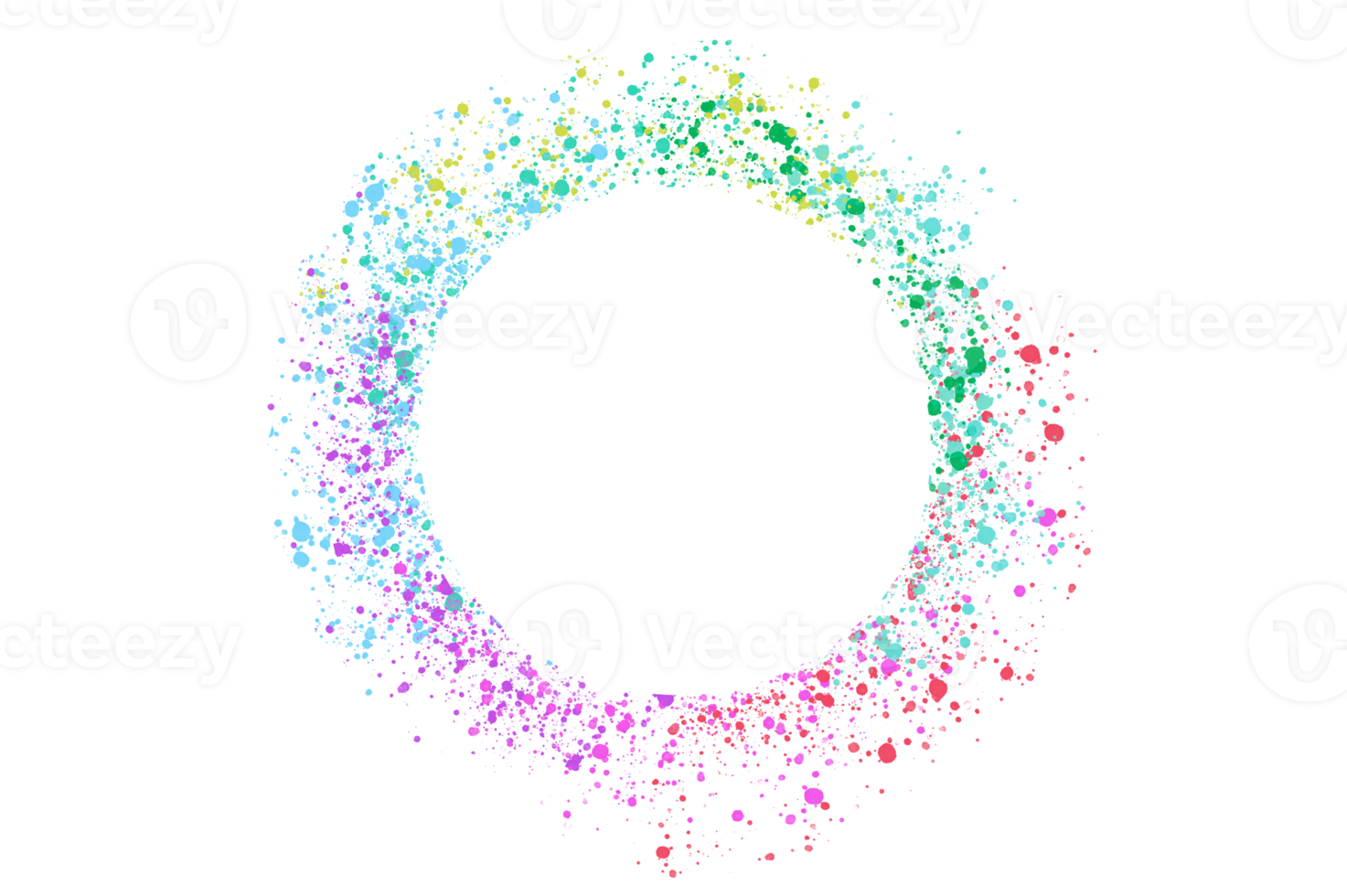 färgrik cirkel ram cirkel ljus ram isolerat på transparent bakgrund png fil