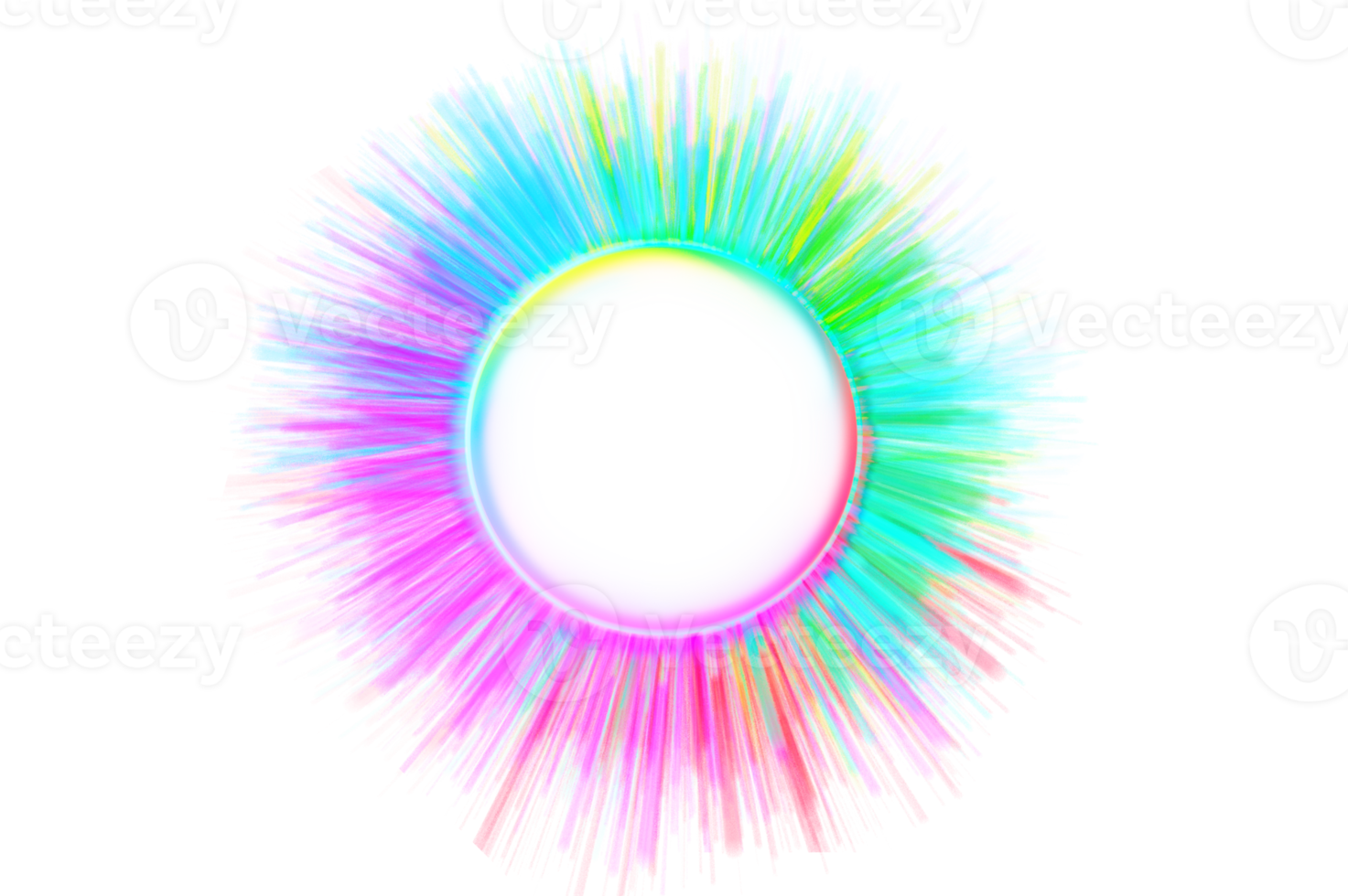 coloré cercle Cadre cercle lumière Cadre isolé sur transparent Contexte png fichier