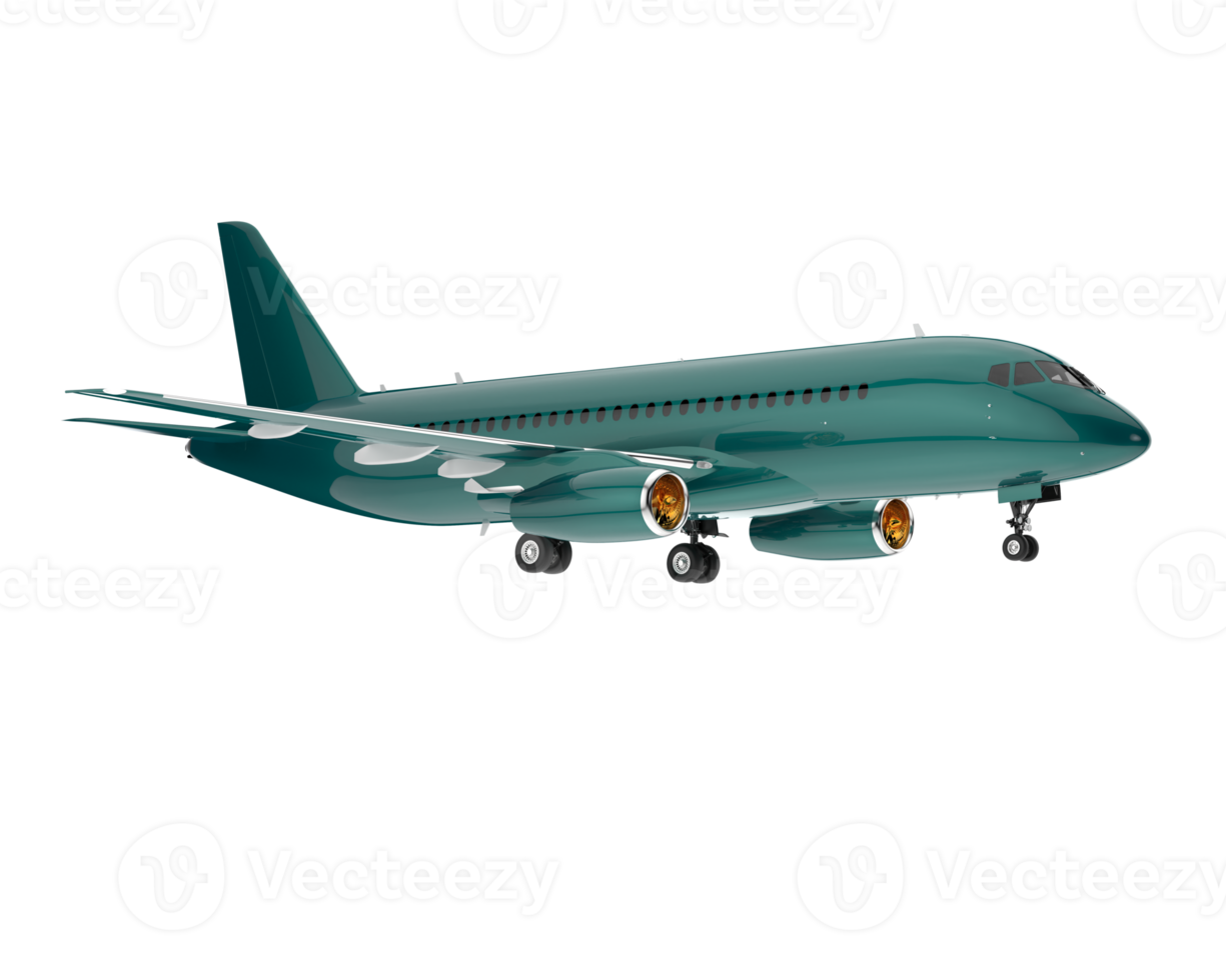 flygplan isolerat på transparent bakgrund. 3d tolkning - illustration png