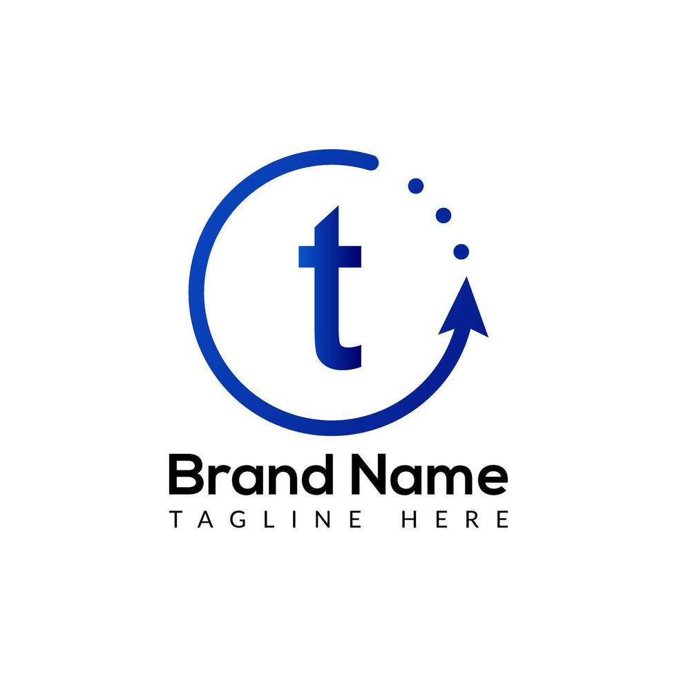 Abstract T letter modern initial lettermarks logo design vector