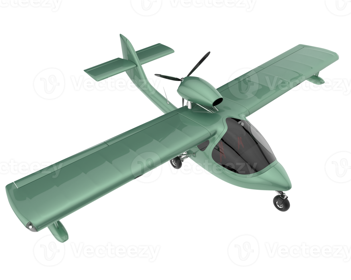 Airplane isolated on transparent background. 3d rendering - illustration png