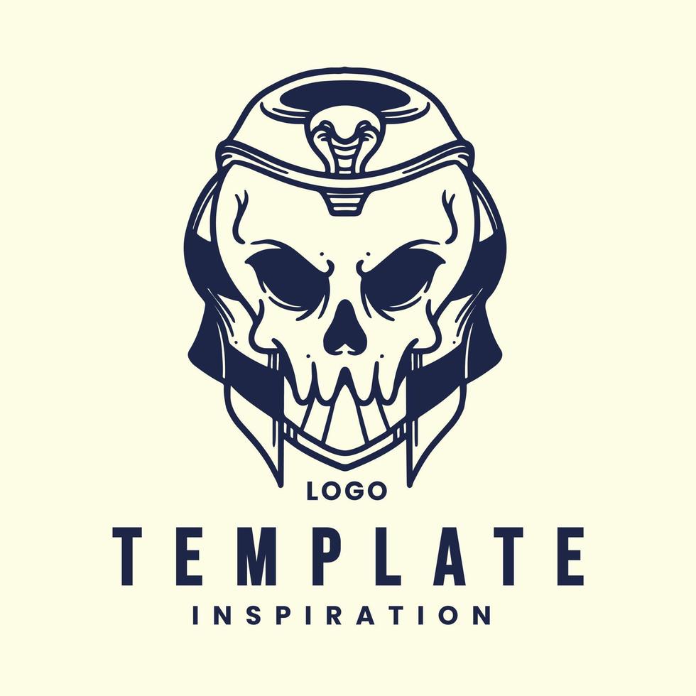 skull head logo template vector inspiration