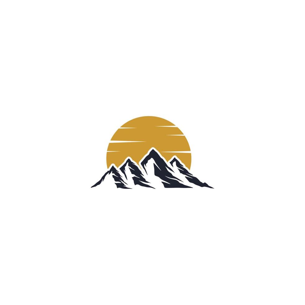 mountain logo design, mountain view logo vector