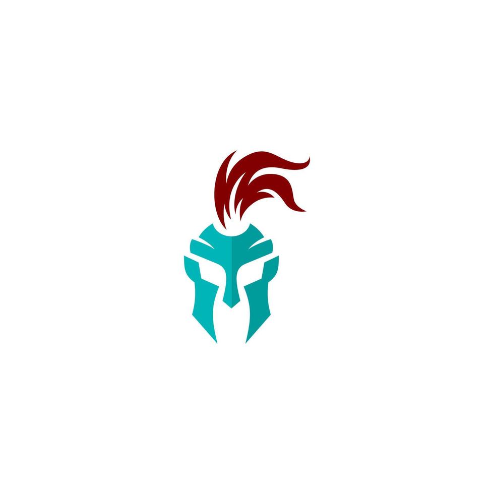 spartan helmet creative logo design vector