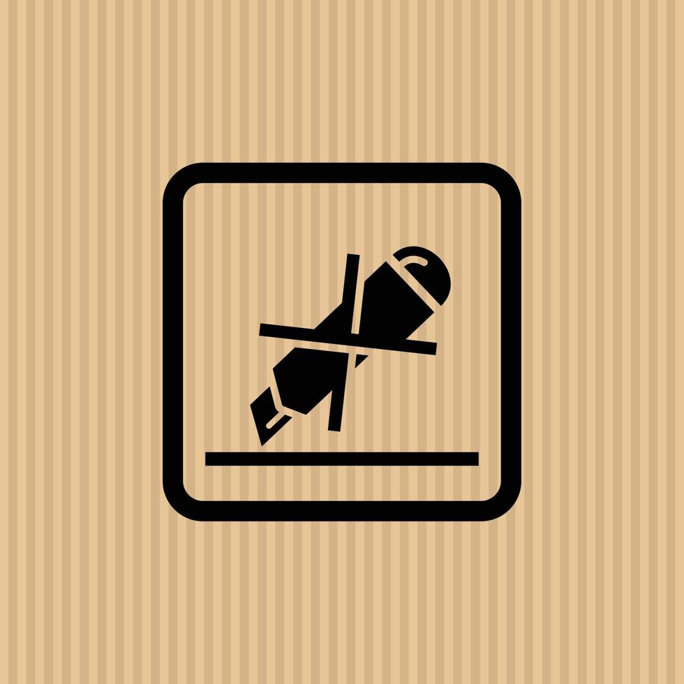 Do not use cutter simple flat icon vector illustration with cardboard texture background