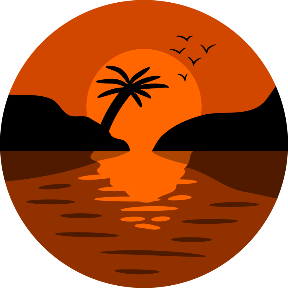 zonsondergang PNG grafisch clip art ontwerp