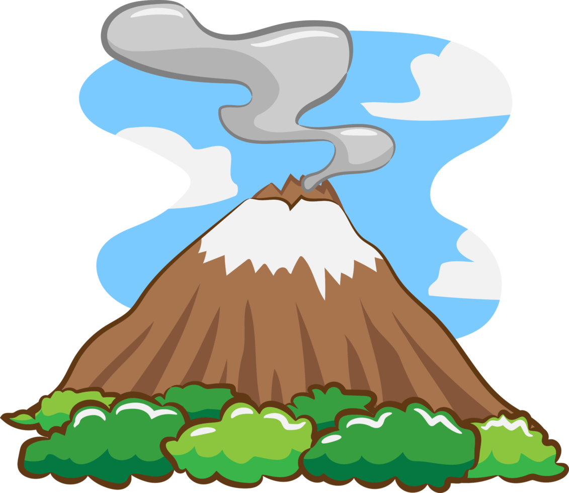 volcán png gráfico clipart diseño