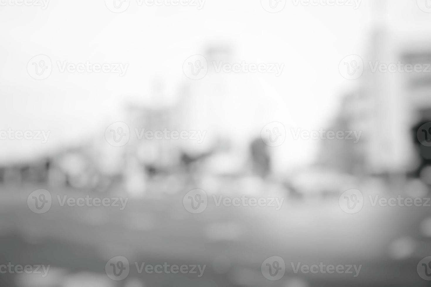 White Blurred Scenery of Cityscape Morning Background. photo