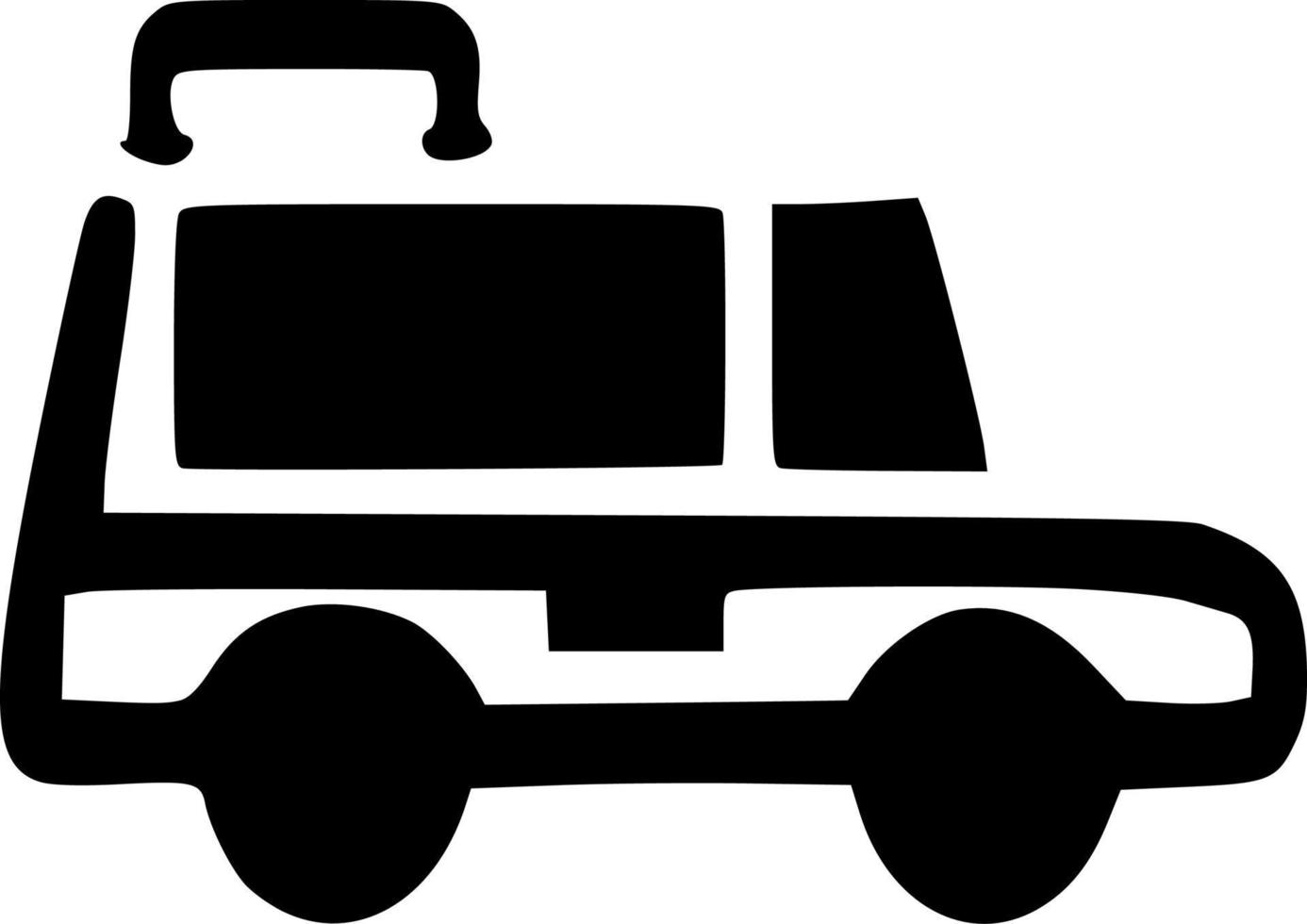 vector illustration of black and white car shape