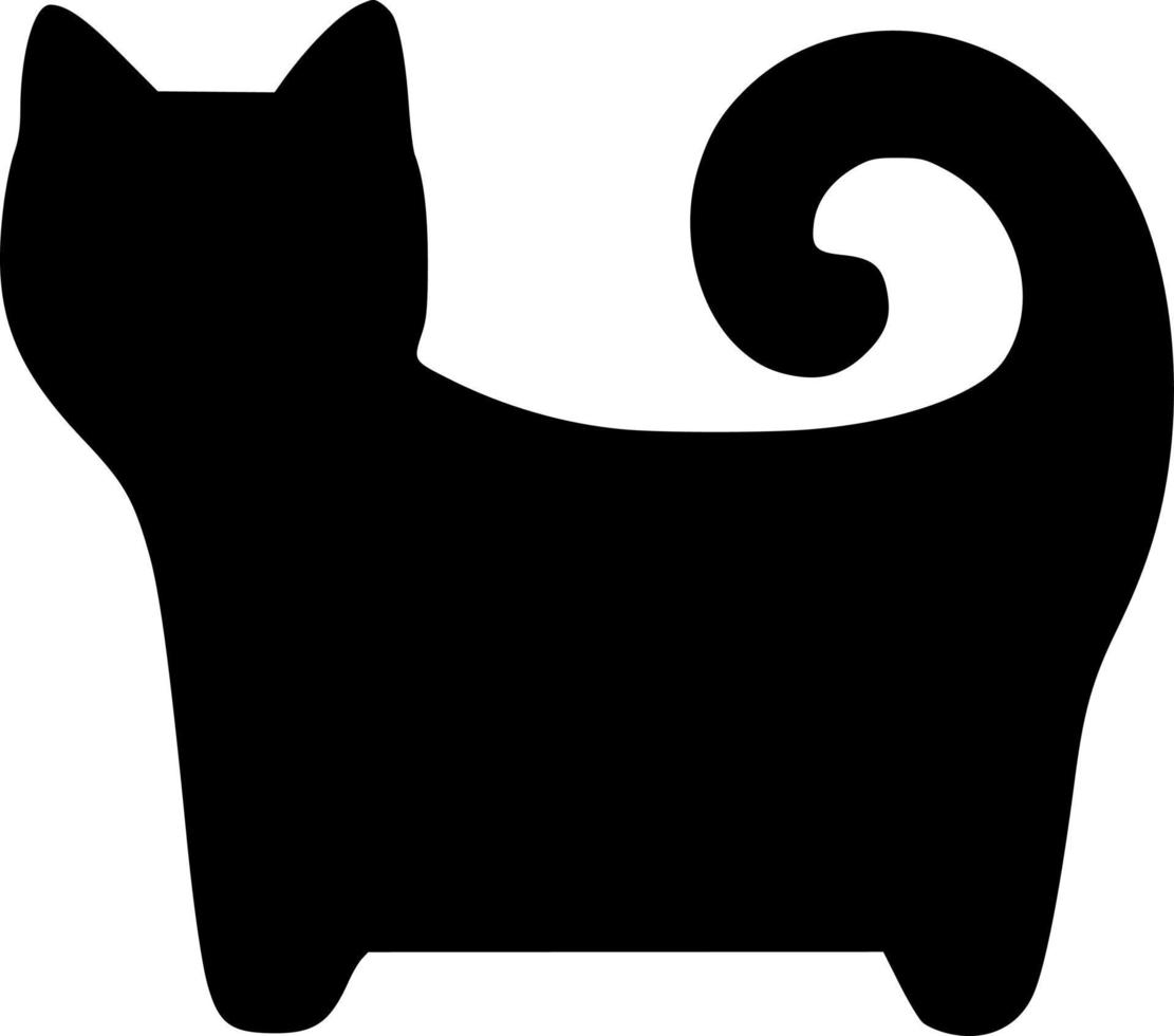 vector illustration of cat shape
