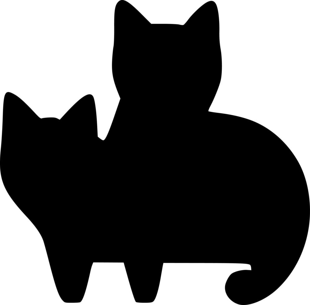 vector illustration of cats shape