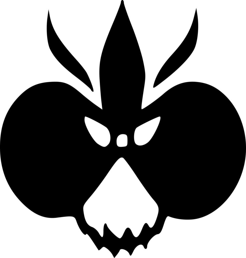 vector illustration of face bird shape