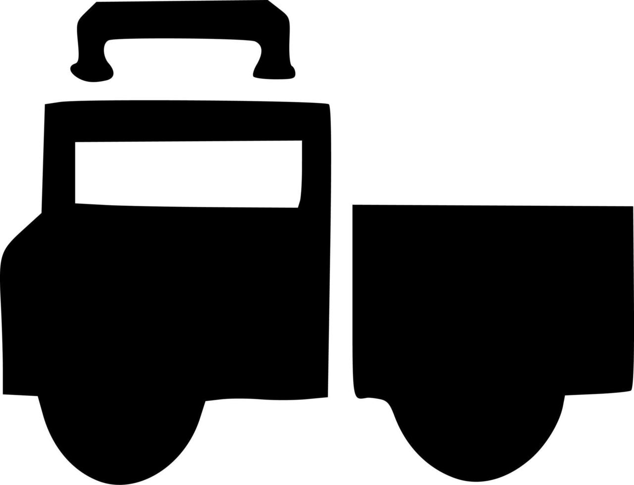 vector illustration of black and white car shape