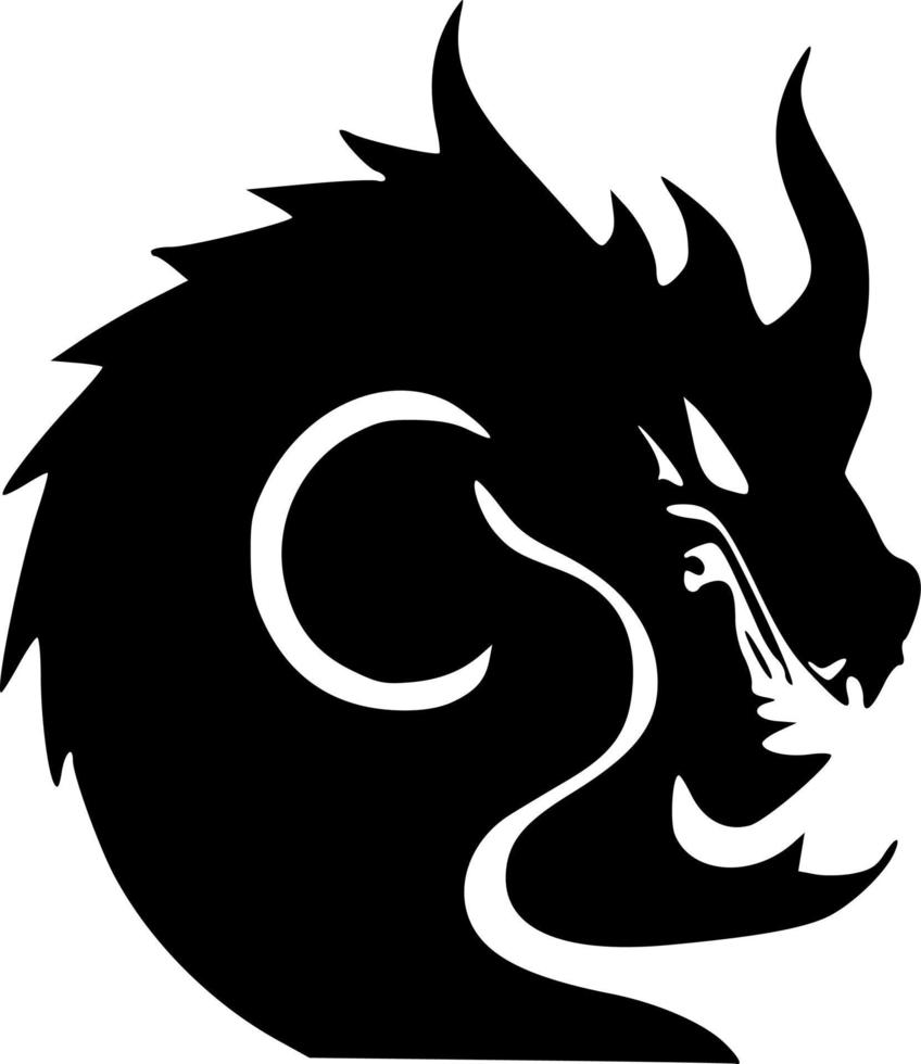 vector illustration of dragon shape