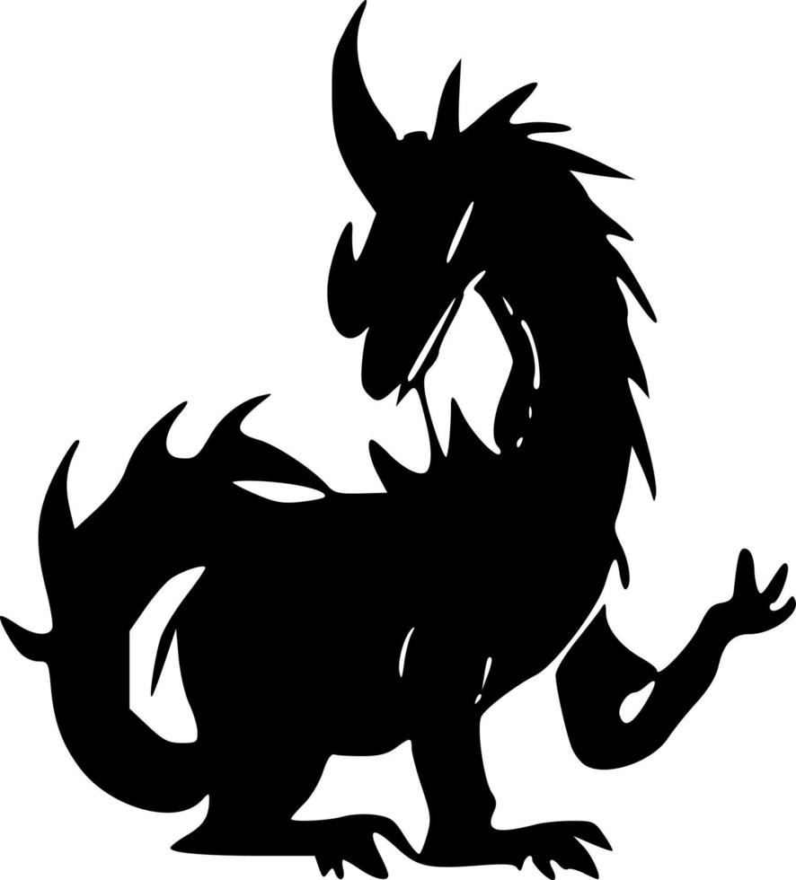 vector illustration of dragon shape