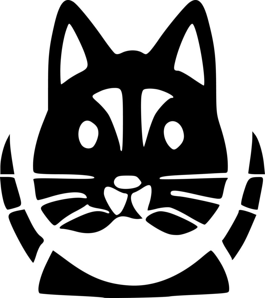 vector illustration of cat shape