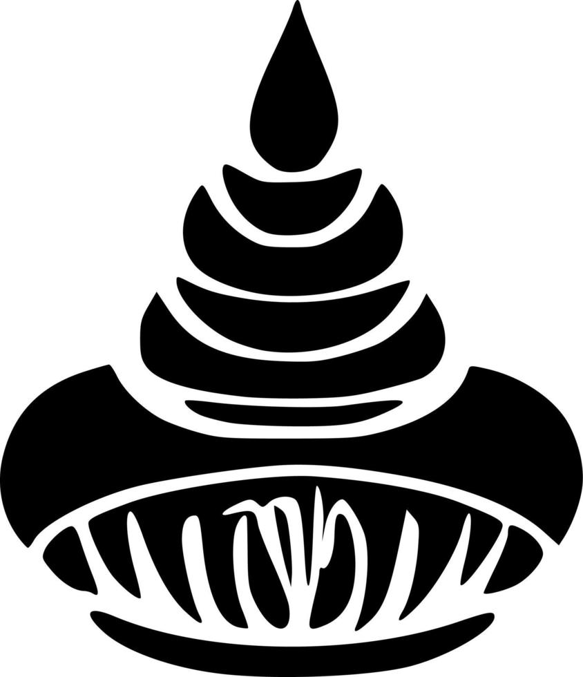 vector illustration of stupa shape