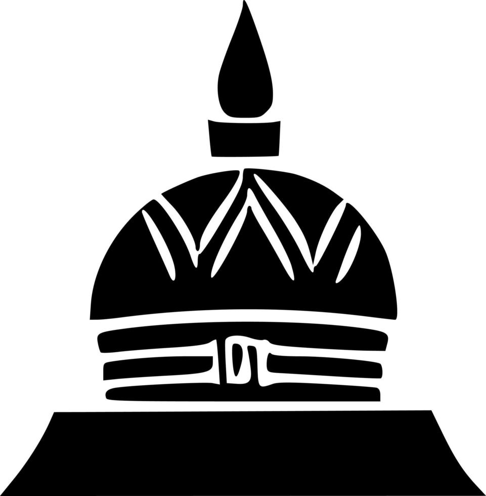 vector illustration of stupa shape