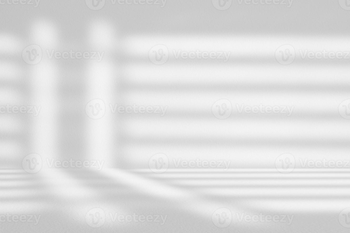 Gray Stucco Room with Natural Light from the Foldable Metal Door Gate, Suitable for Product Presentation Backdrop, Display, and Mock up. photo