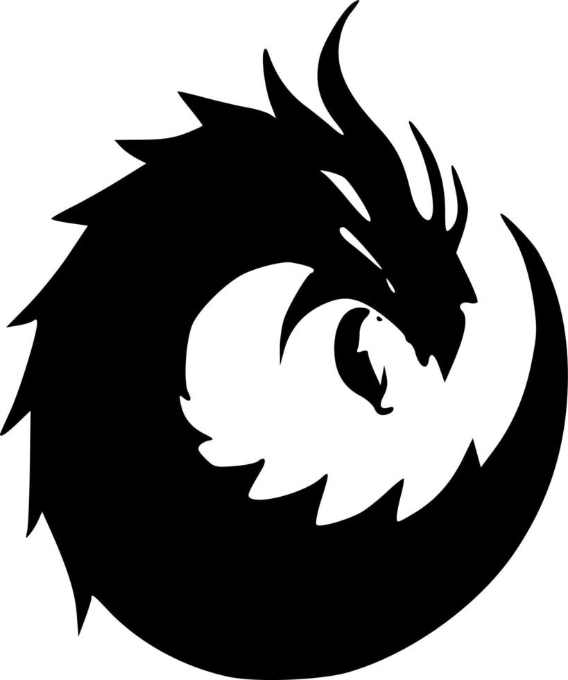 vector illustration of dragon shape